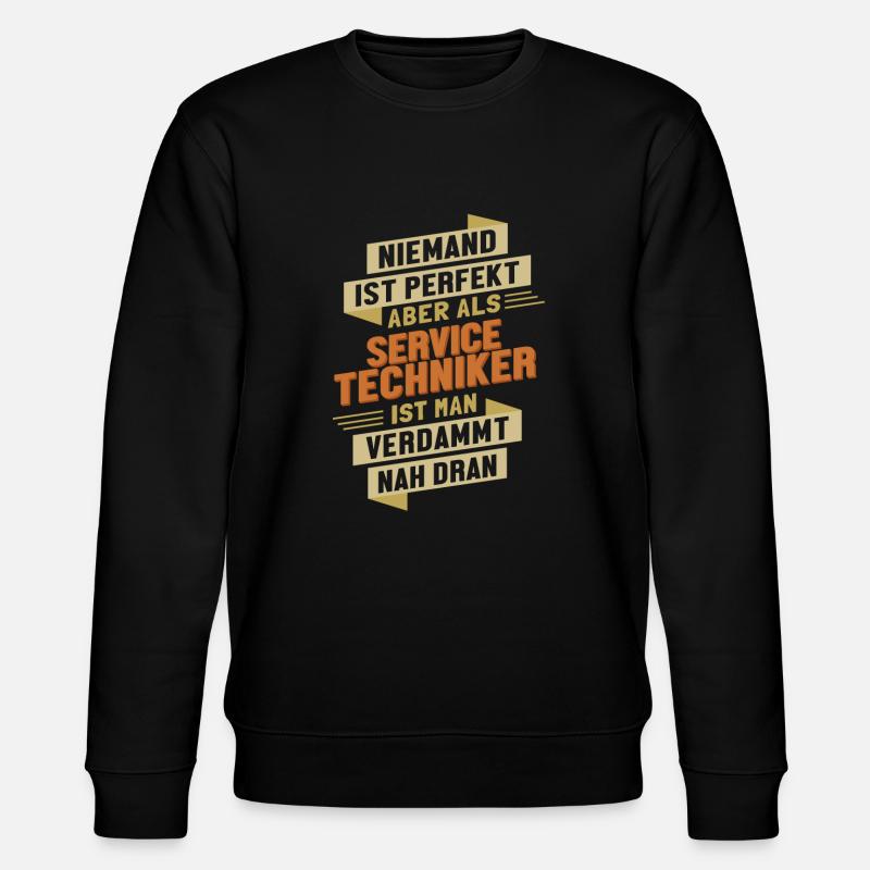 Servicetechniker fast Perfekt Service Technician - Stanley/Stella CHANGER Unisex Organic Sweatshirt - black
