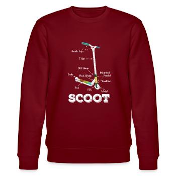 Scooters cascadeurs - scooters en détail - Sweat bio CHANGER Stanley/Stella Unisexe - bordeaux - Devant - Nik (191cm) & Marisol (170cm)