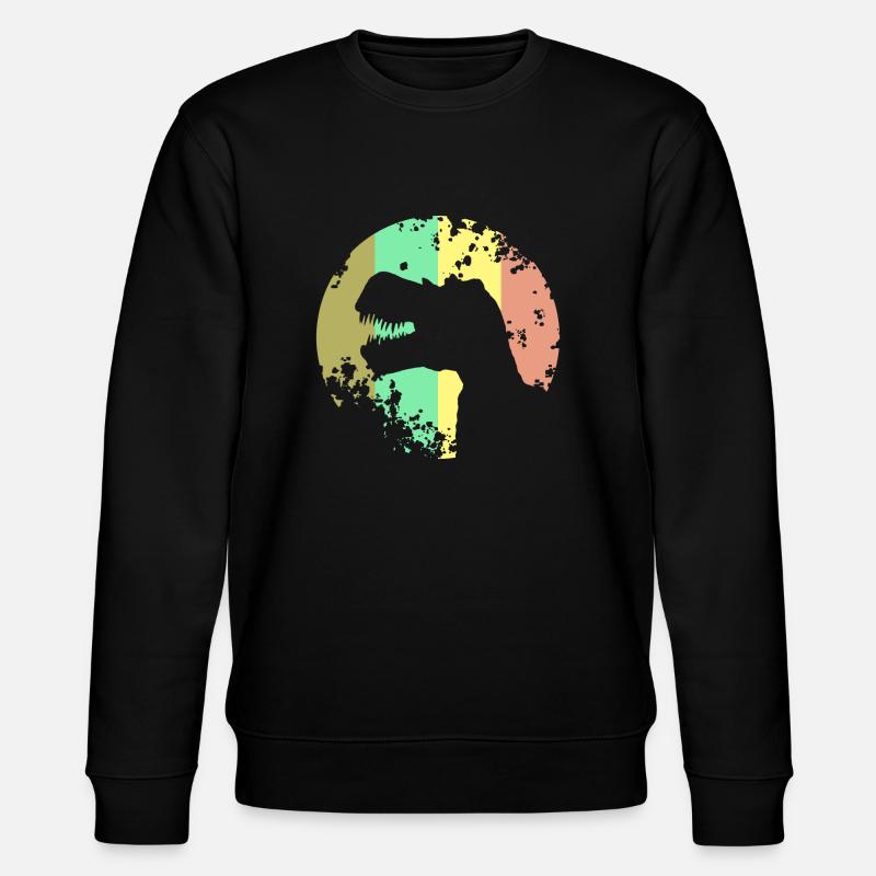 Dinosaur T-Rex Design - Stanley/Stella CHANGER Unisex Organic Sweatshirt - black