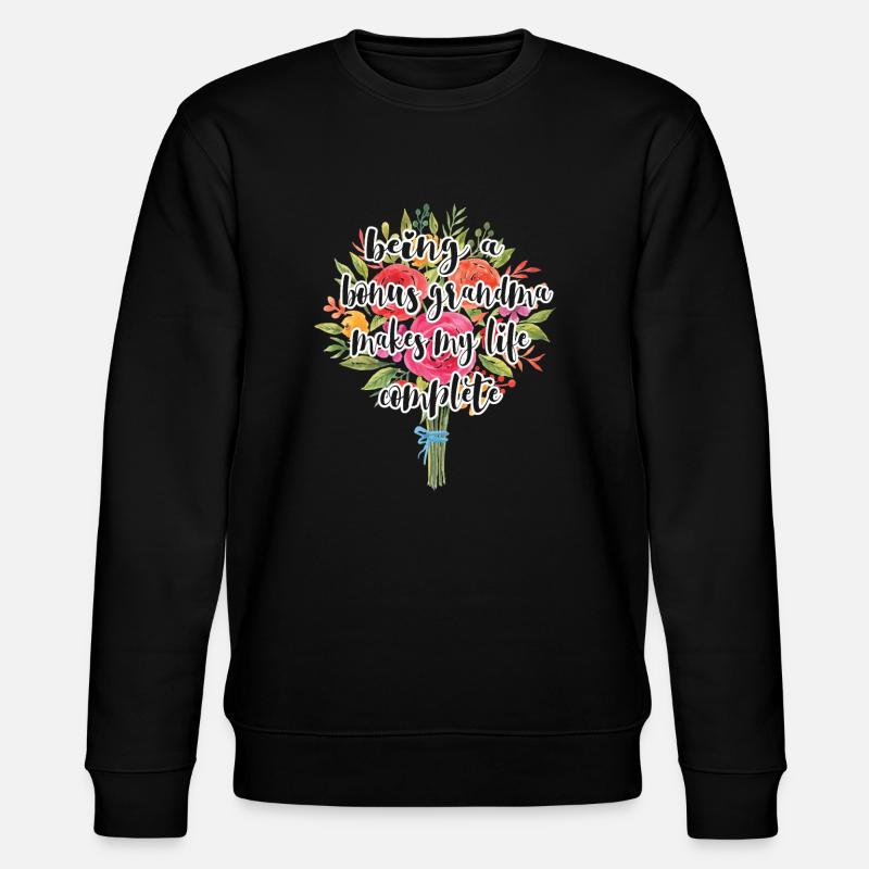 Stolze Bonus-Oma Beste Stiefgroßmutter Geschenk - Stanley/Stella Unisex Bio-Sweatshirt CHANGER - Schwarz