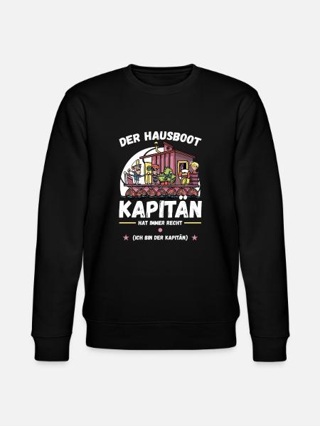 Hausboot Kapitän - Stanley/Stella Unisex Bio-Sweatshirt CHANGER  - Schwarz