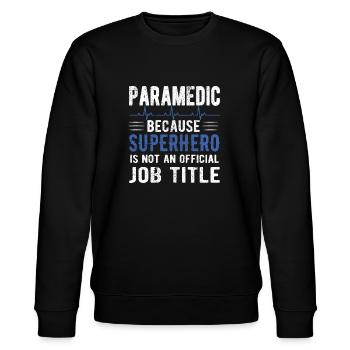 Notfallsanitäter Paramedic Rettungskraft Sanitäter - Stanley/Stella Unisex Bio-Sweatshirt CHANGER  - Schwarz - Vorne - Nik (191cm) & Marisol (170cm)