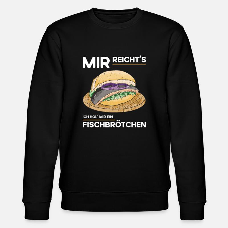 Fischbrötchen Imbiss - Stanley/Stella Unisex Bio-Sweatshirt CHANGER  - Schwarz