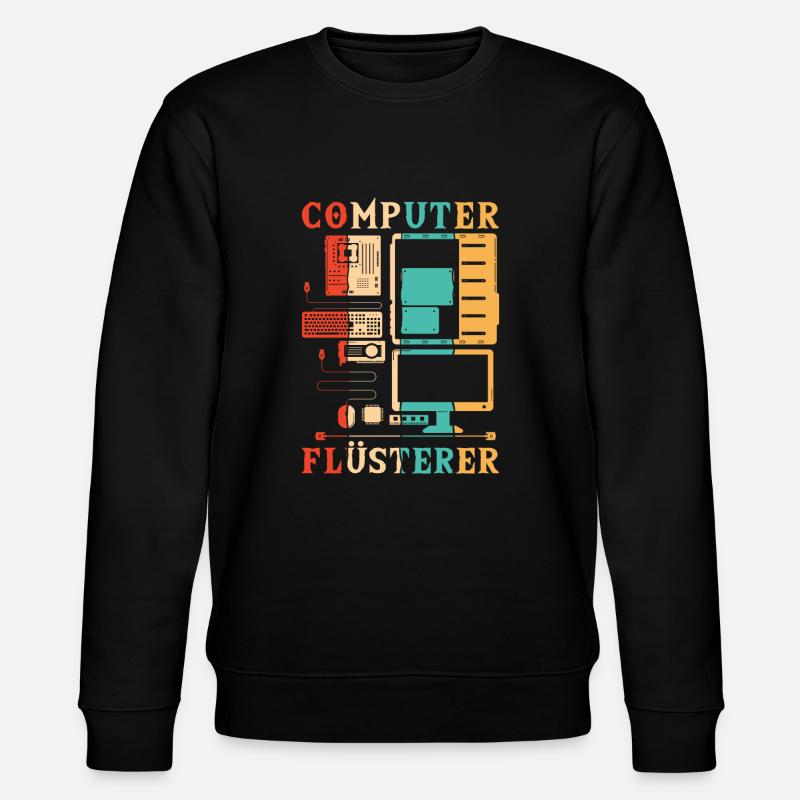 Computer Whisperer Computer Scientist Admin - Stanley/Stella CHANGER Unisex Organic Sweatshirt - black