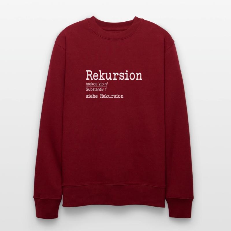 Rekursion Definition Softwareentwickler Coder Stanley/Stella Unisex Bio-Sweatshirt CHANGER 