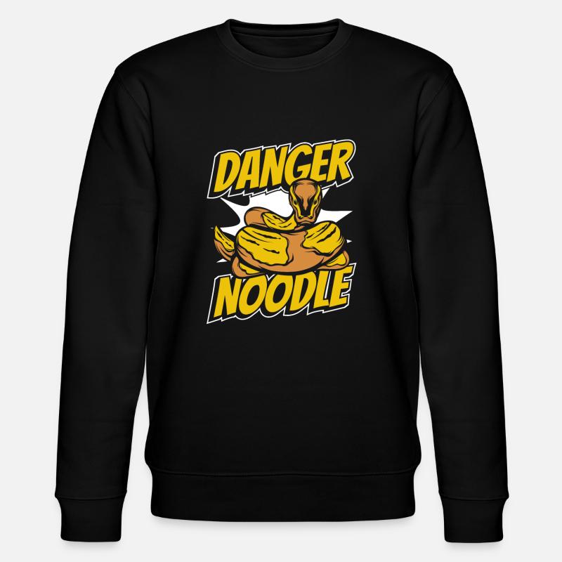 Danger Noodle Schuppenkriechtiere Python Banana - Stanley/Stella CHANGER Unisex Organic Sweatshirt - black