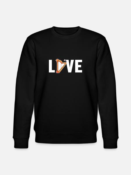 Love Harfe Konzertharfe Harfenmusik Harfenspieler - Stanley/Stella Unisex Bio-Sweatshirt CHANGER - Schwarz
