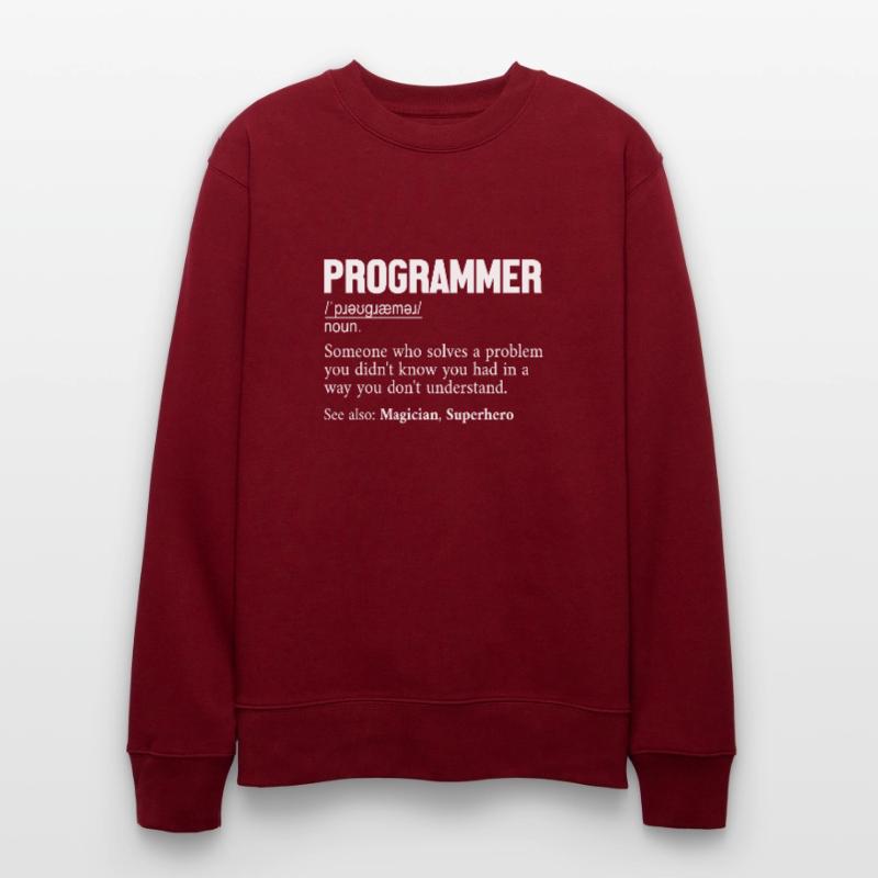 Programmer Definition Softwareentwickler Coder Stanley/Stella Unisex Bio-Sweatshirt CHANGER 