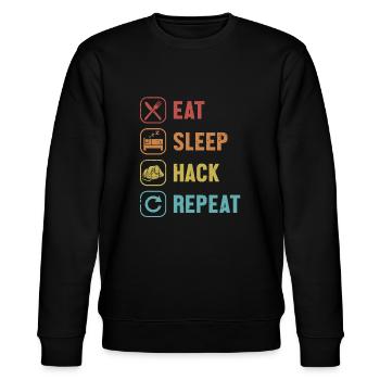 Manger Sommeil Hack Répéter Phishing Renifleur Chapeau Gris - Sweat bio CHANGER Stanley/Stella Unisexe - noir - Devant - Nik (191cm) & Marisol (170cm)