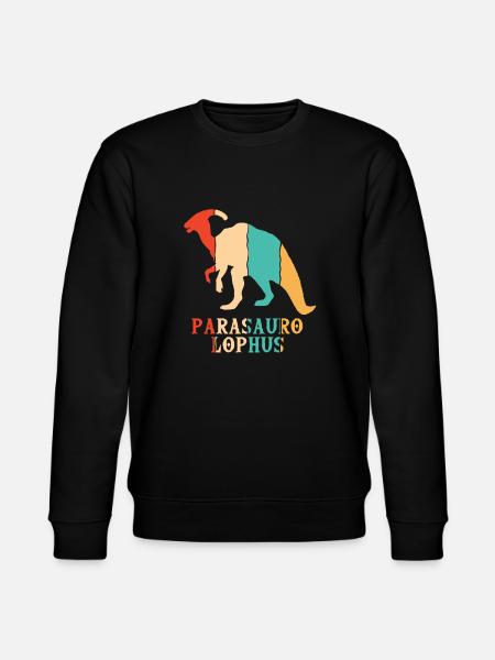 Retro Parasaurolophini Hadrosauridae Lover - Stanley/Stella CHANGER Unisex Organic Sweatshirt - black