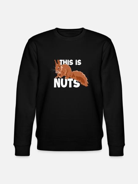 This Is Nuts Fuchshörnchen Grauhörnchen - Stanley/Stella Unisex Bio-Sweatshirt CHANGER - Schwarz