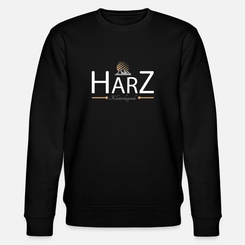 Harz Klettern - Stanley/Stella Unisex Bio-Sweatshirt CHANGER  - Schwarz
