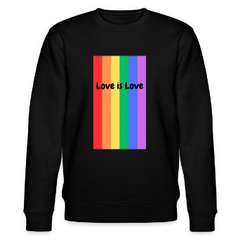 L’amour, c’est l’amour | Arc-en-ciel | Orgueil - Sweat bio CHANGER Stanley/Stella Unisexe - noir - Devant - Nik (191cm) & Marisol (170cm)