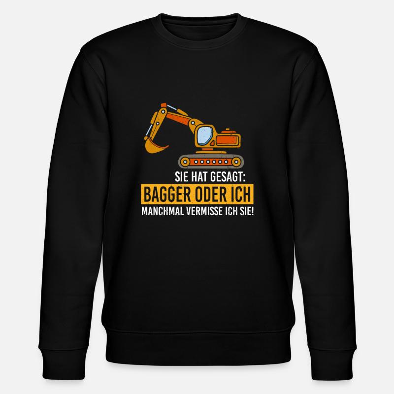 Bagger oder ich - Stanley/Stella Unisex Bio-Sweatshirt CHANGER  - Schwarz