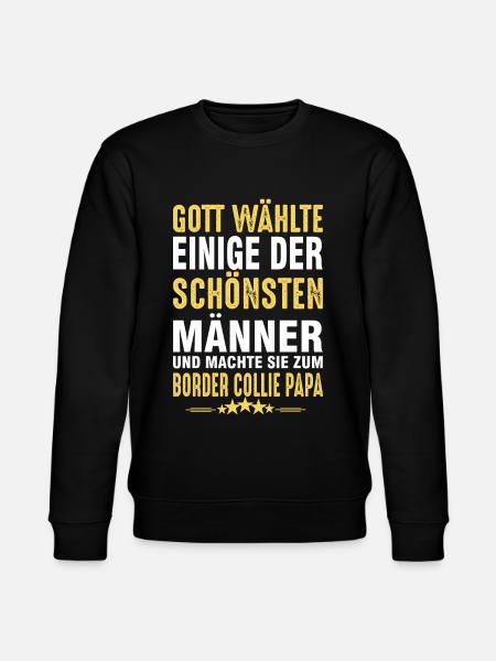 Border Collie Papa - Stanley/Stella Unisex Bio-Sweatshirt CHANGER - Schwarz