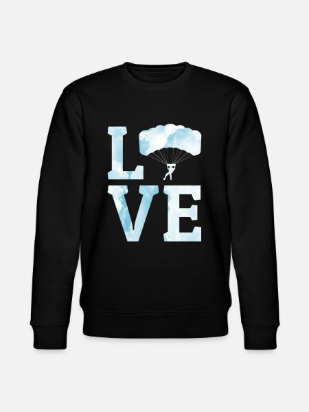 Skydiving Parachute Skydive Skydiver Parachuting - Stanley/Stella CHANGER Unisex Organic Sweatshirt - black