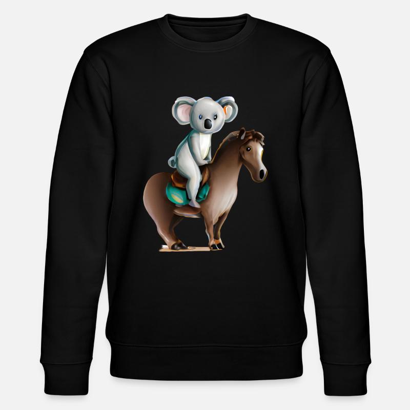 Koala sur un cheval - Sweat bio CHANGER Stanley/Stella Unisexe - noir