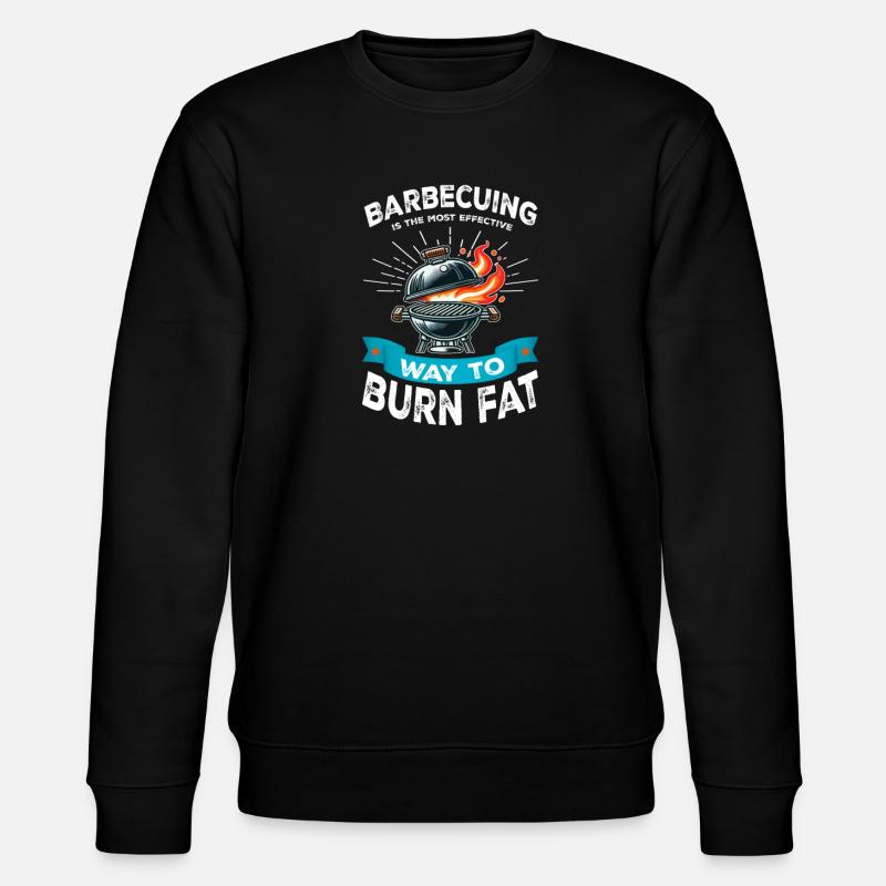 Grilling Burn Fat - Stanley/Stella CHANGER Unisex Organic Sweatshirt - black