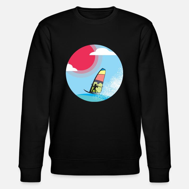 Windsurfer - Stanley/Stella Unisex Bio-Sweatshirt CHANGER  - Schwarz