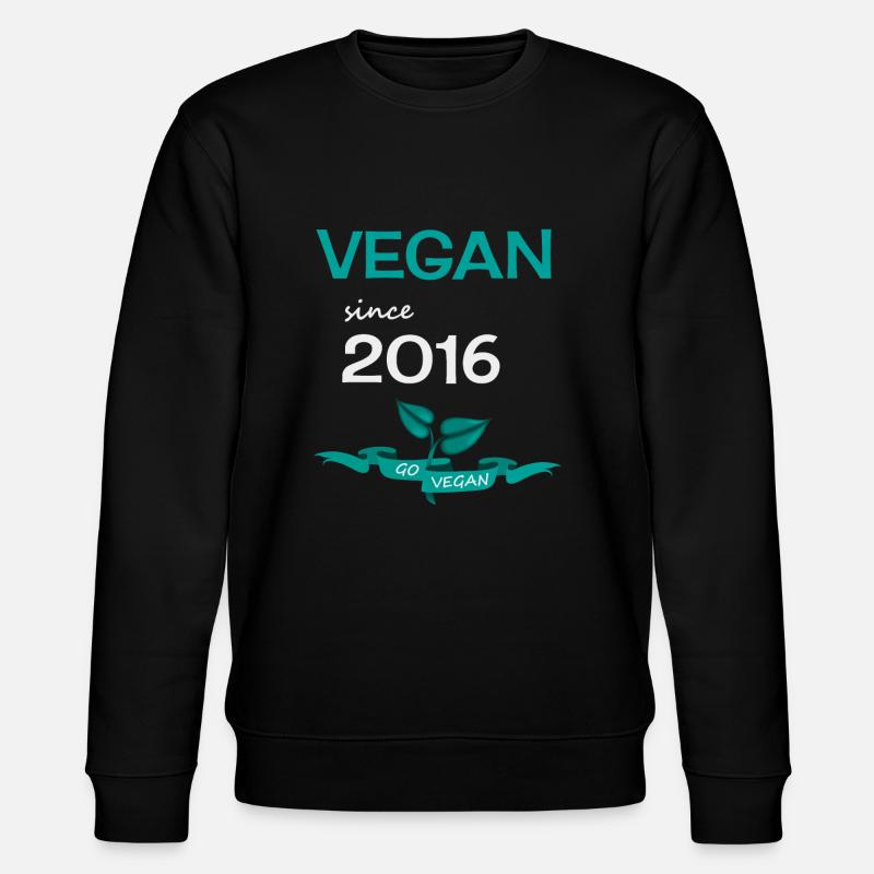 Vegan depuis 2016, Go Vegan - Sweat bio CHANGER Stanley/Stella Unisexe - noir