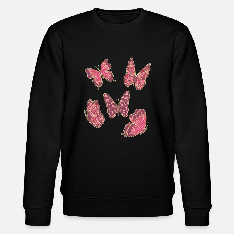 Papillon papillon nature - Sweat bio CHANGER Stanley/Stella Unisexe - noir