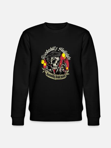 Rockabilly Rebel Rules Rockabilly Hellstyle - Stanley/Stella CHANGER Unisex Organic Sweatshirt - black