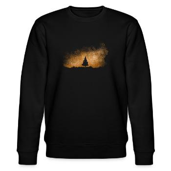 Baum im Sternenhimmel orange - Stanley/Stella Unisex Bio-Sweatshirt CHANGER  - Schwarz - Vorne - Nik (191cm) & Marisol (170cm)