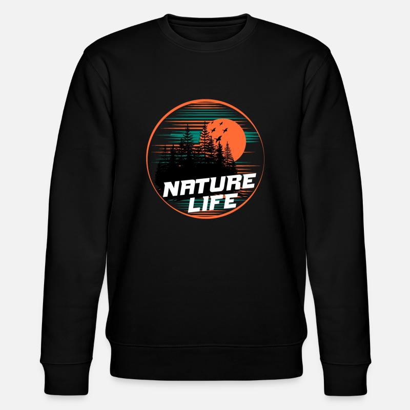 Nature Life Circle - Stanley/Stella Unisex Bio-Sweatshirt CHANGER  - Schwarz