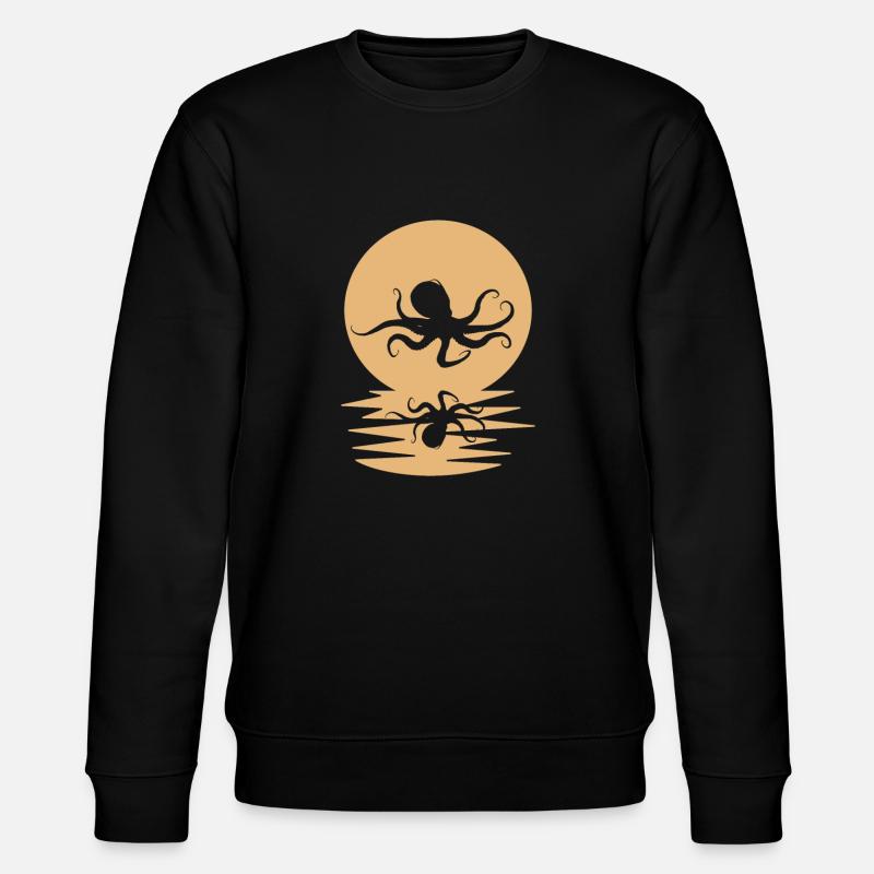 Oktopus - Stanley/Stella Unisex Bio-Sweatshirt CHANGER  - Schwarz
