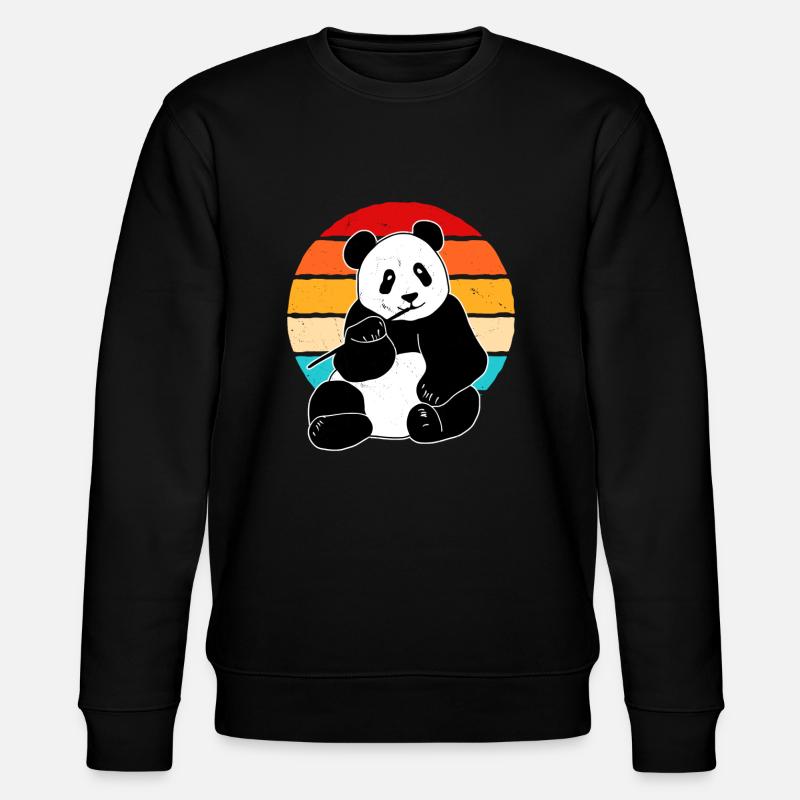 Panda - Stanley/Stella Unisex Bio-Sweatshirt CHANGER - Schwarz
