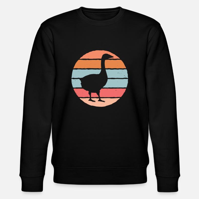 Gans Silhouette - Stanley/Stella Unisex Bio-Sweatshirt CHANGER - Schwarz