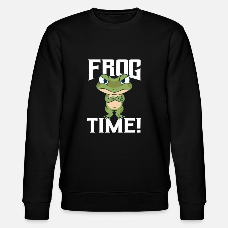 Frosch Zeit - Stanley/Stella Unisex Bio-Sweatshirt CHANGER  - Schwarz