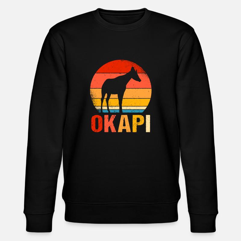 Okapi Retro Gift - Stanley/Stella CHANGER Unisex Organic Sweatshirt - black