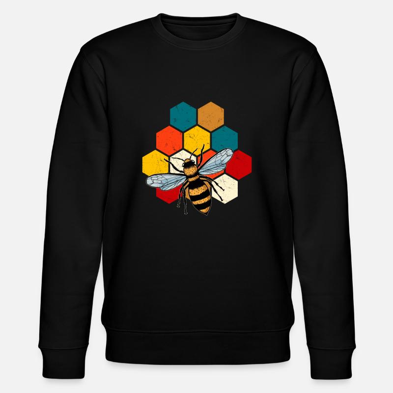 Bienenwabe - Stanley/Stella Unisex Bio-Sweatshirt CHANGER  - Schwarz