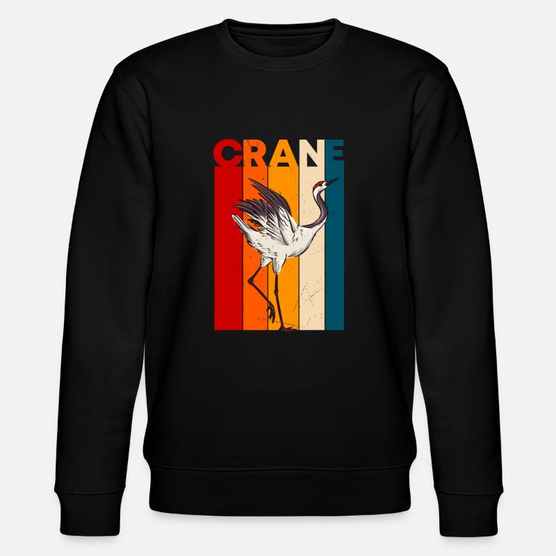 Kranich - Stanley/Stella Unisex Bio-Sweatshirt CHANGER  - Schwarz