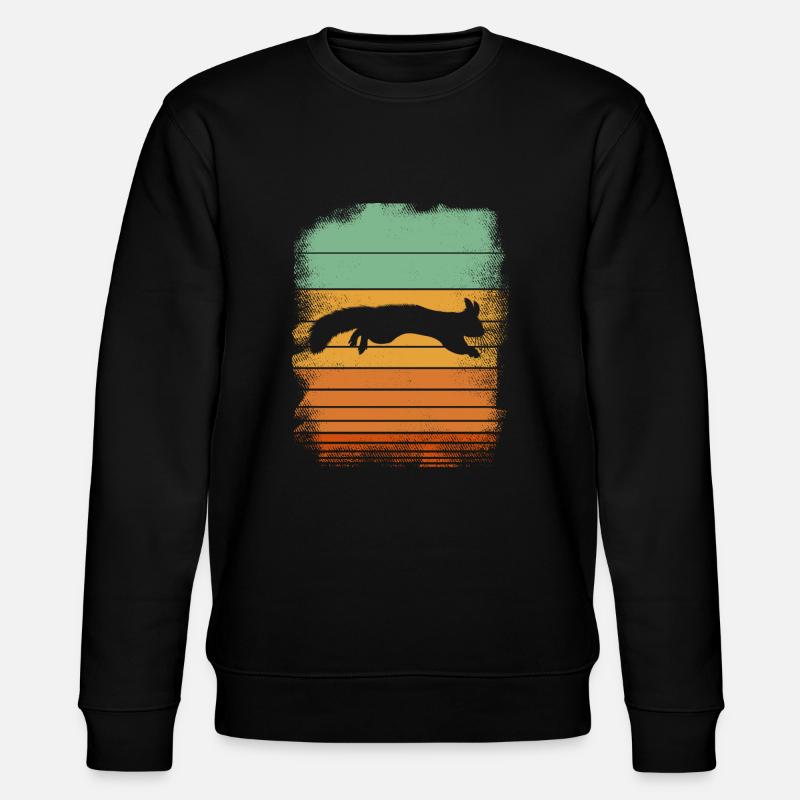 Eichhörnchen - Stanley/Stella Unisex Bio-Sweatshirt CHANGER  - Schwarz