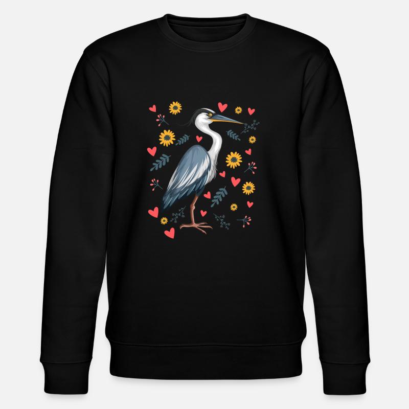 Hérillons amoureux des oiseaux - Sweat bio CHANGER Stanley/Stella Unisexe - noir