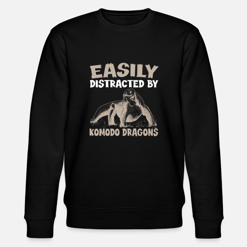 Komodowaran Lizard Lover - Stanley/Stella CHANGER Unisex Organic Sweatshirt - black