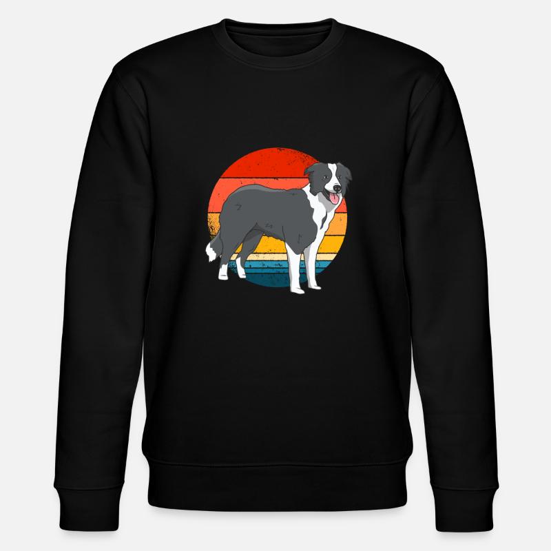 Border Collie - Stanley/Stella Unisex Bio-Sweatshirt CHANGER  - Schwarz