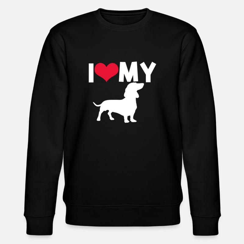 Dackel Liebe - Stanley/Stella Unisex Bio-Sweatshirt CHANGER  - Schwarz