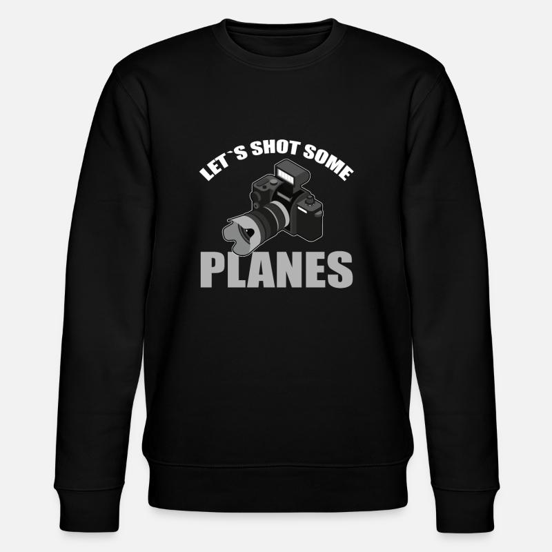 Planespotting Geschenk - Stanley/Stella Unisex Bio-Sweatshirt CHANGER  - Schwarz