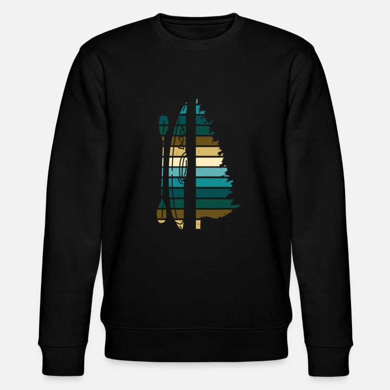 Kajak Retro - Stanley/Stella Unisex Bio-Sweatshirt CHANGER - Schwarz