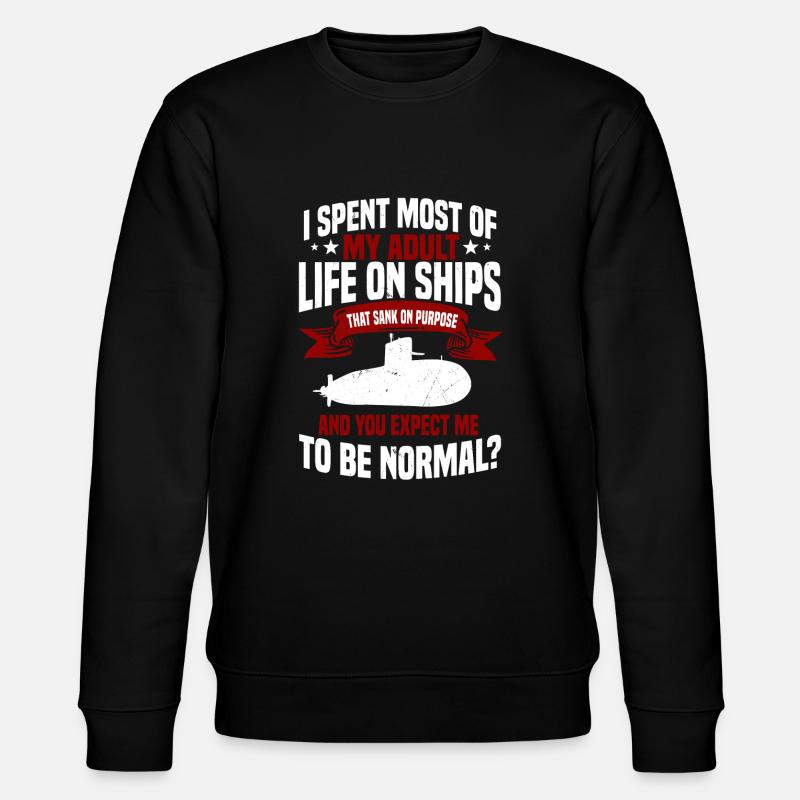 Lustiges U-Boot Geschenk - Stanley/Stella Unisex Bio-Sweatshirt CHANGER - Schwarz