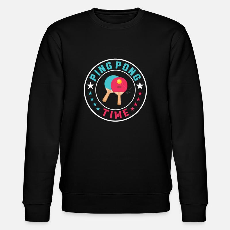 Ping Pong Zeit - Stanley/Stella Unisex Bio-Sweatshirt CHANGER  - Schwarz