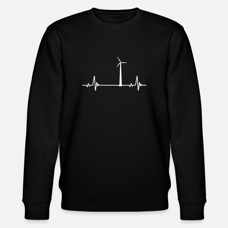Éolienne Herzschlag - Sweat bio CHANGER Stanley/Stella Unisexe - noir