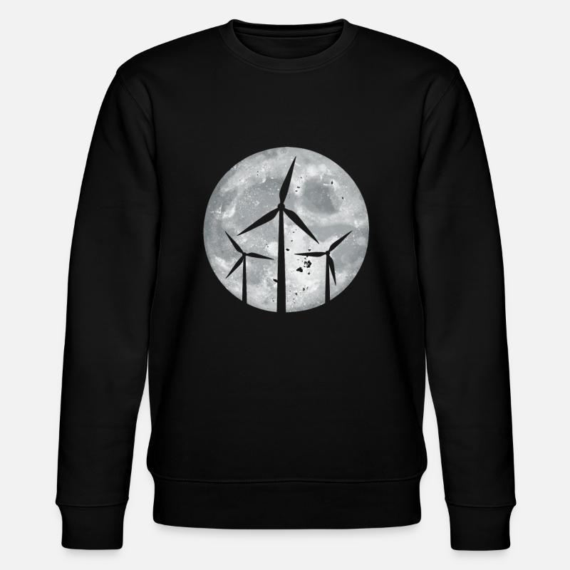 Éolienne - Sweat bio CHANGER Stanley/Stella Unisexe - noir