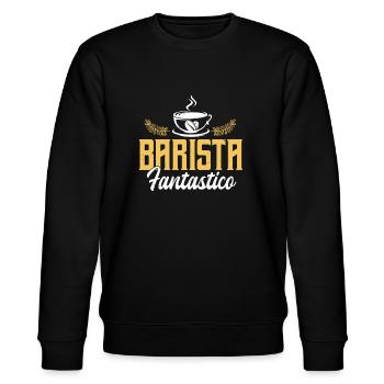 Barista - Stanley/Stella Unisex Bio-Sweatshirt CHANGER  - Schwarz - Vorne - Nik (191cm) & Marisol (170cm)
