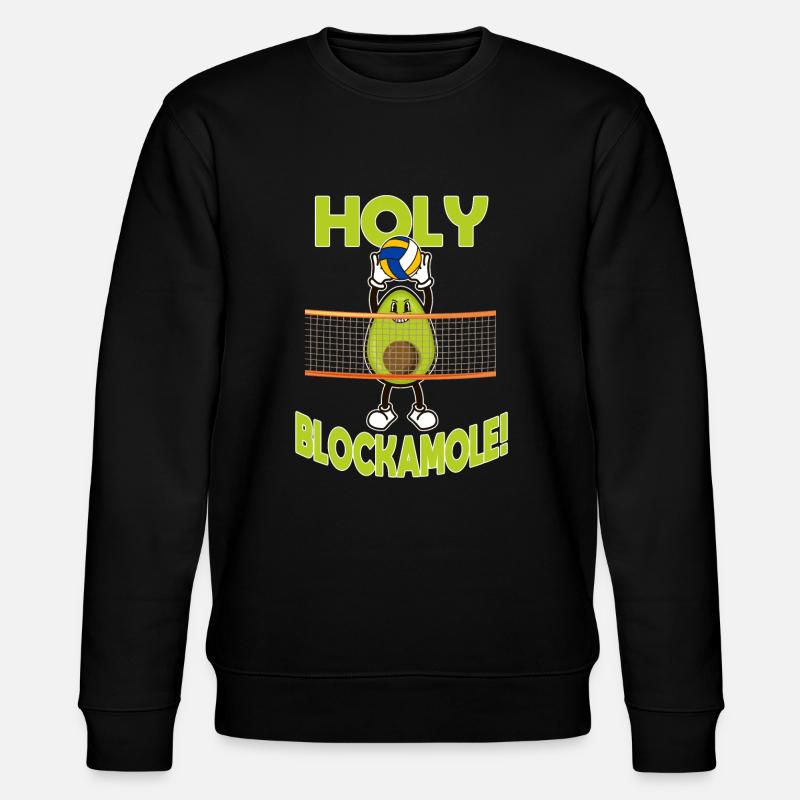 Volleyball Avocado - Stanley/Stella Unisex Bio-Sweatshirt CHANGER  - Schwarz