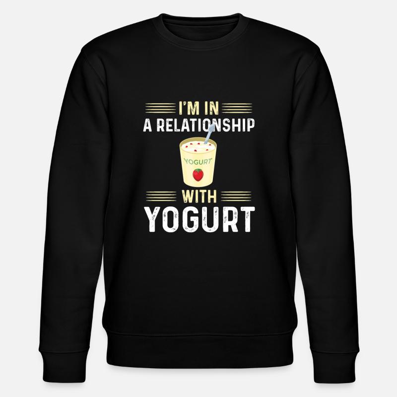 Joghurt Shirt - Stanley/Stella Unisex Bio-Sweatshirt CHANGER  - Schwarz