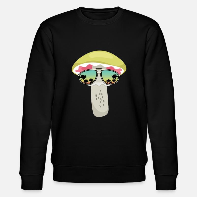 Ich Liebe Pilze - Stanley/Stella Unisex Bio-Sweatshirt CHANGER  - Schwarz